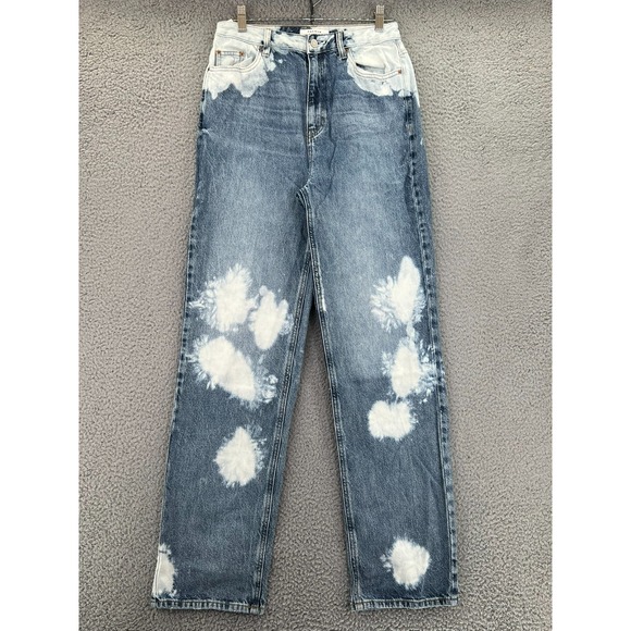 Pacsun Acid Bleach Wash 90's Boyfriend Jeans Womens 28 (28x32) Distressed Cotton - Picture 1 of 14